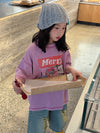 Merry cartoon T-shirt pink
