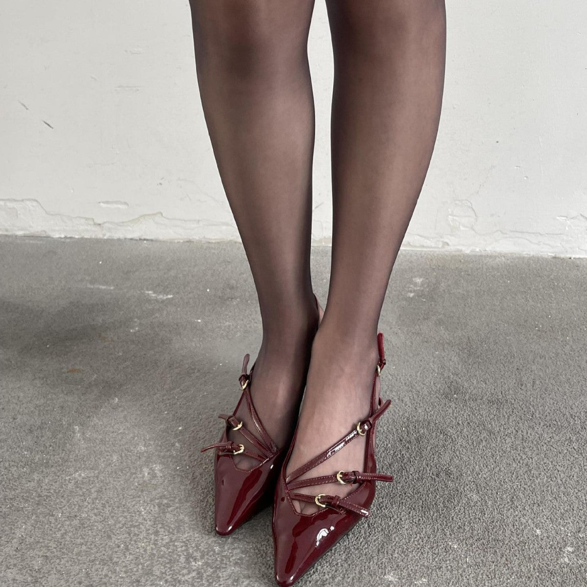 Buckle Strap Slingback Heels