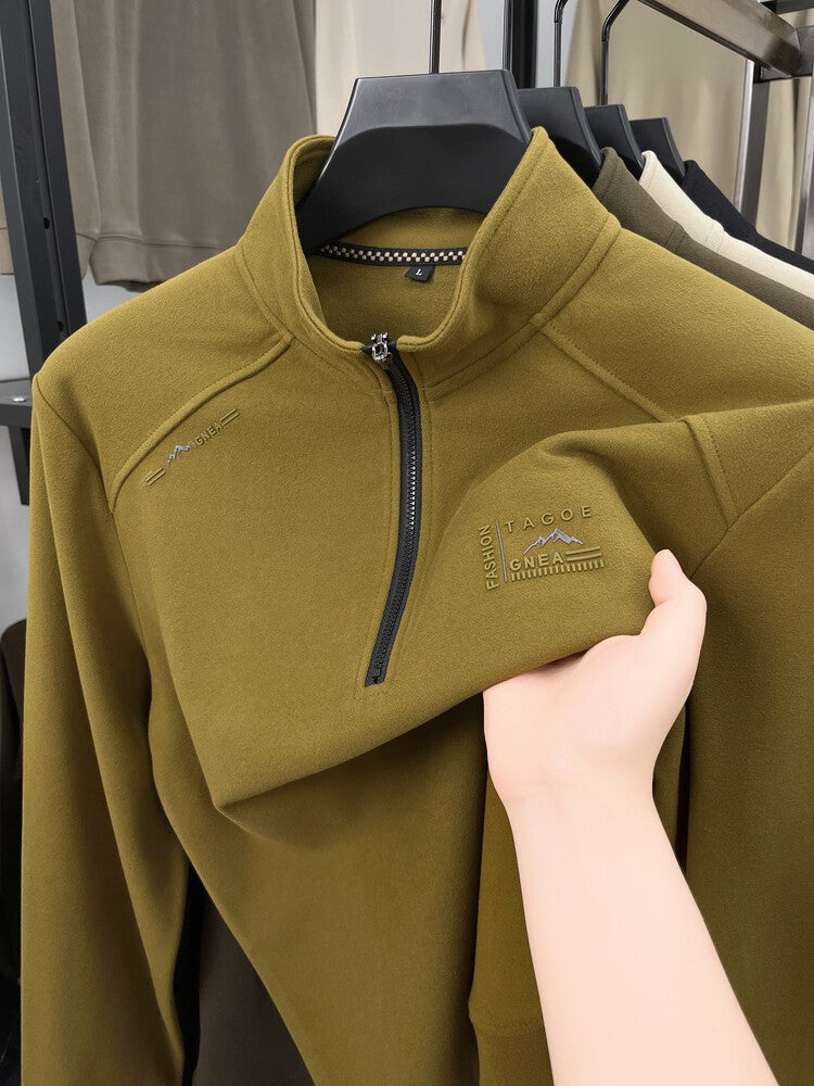 Fleece Stand-Collar Pullover