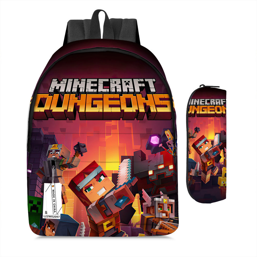 Pixel Game Backpack Set