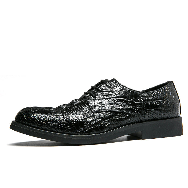 Men's Alligator-Embossed Oxfords