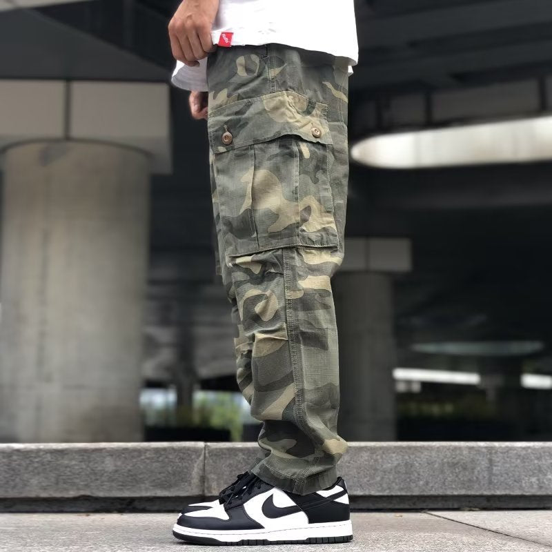 Classic Straight-Leg Cargo Trousers