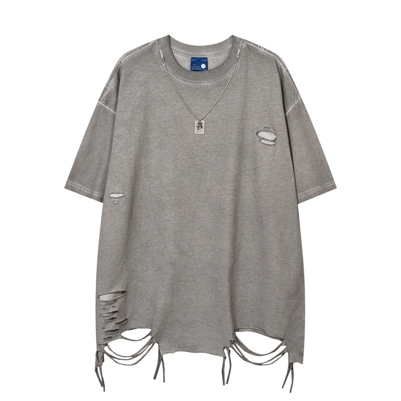 Distressed Crewneck Tee