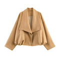Women's Faux Suede Cropped Jacket