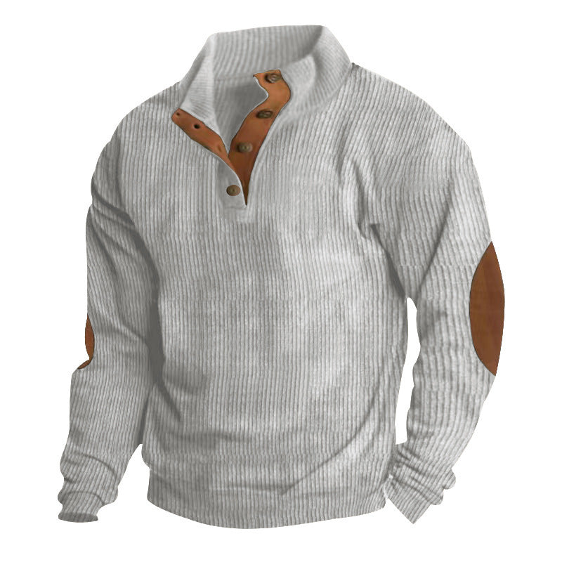 Men's Vintage Style Elbow Patch Pullover