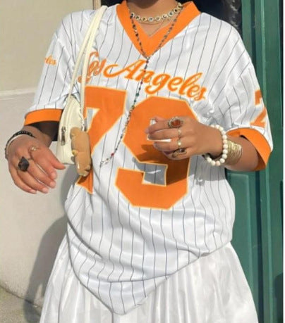 Los Angeles Leopard Graphic Baseball Jersey