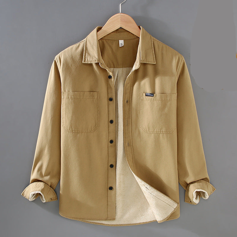 Cotton-Padded Workwear Shirt-Jacket