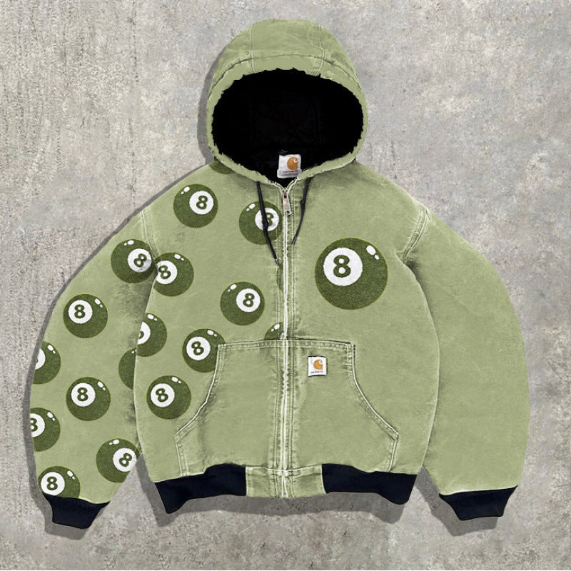 Men’s Hooded Utility Print Jacket