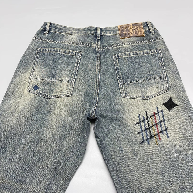 Artisan Patchwork Streetwear Denim