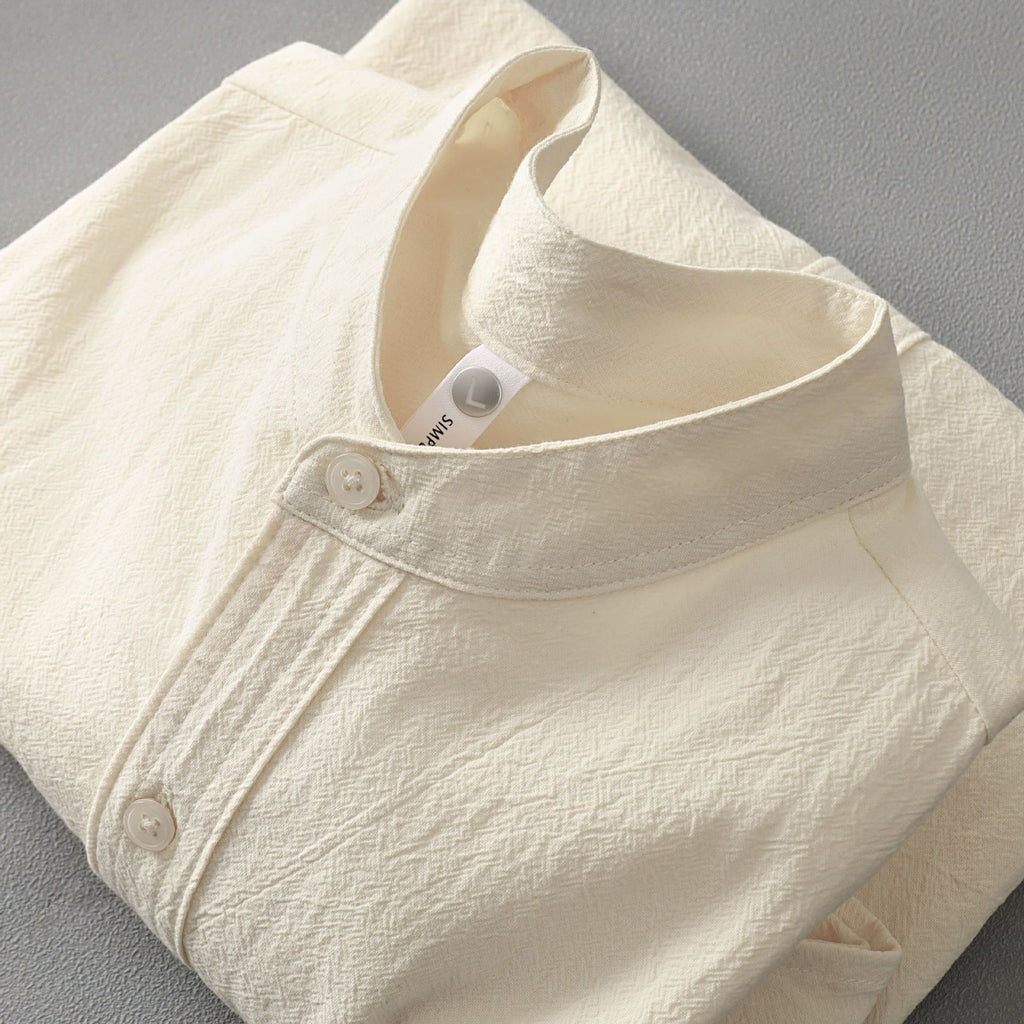 Zen Texture Mandarin Shirt