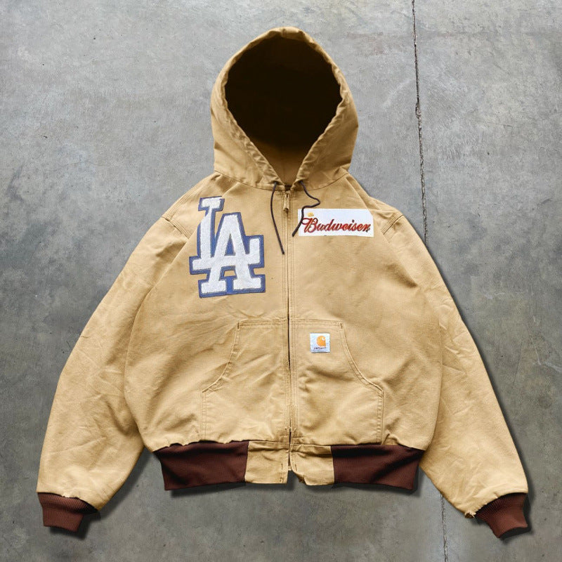 Men’s Hooded Utility Print Jacket