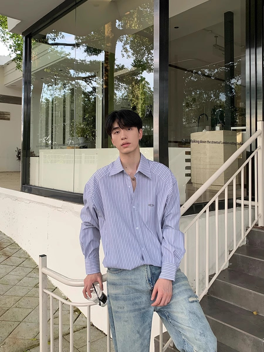 Striped Overshirt Jacket