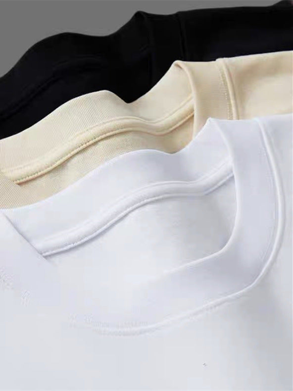American Style Basic Mock Neck T-Shirt