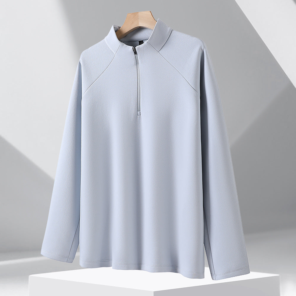 Half-Zip Stand-Collar Sweatshirt