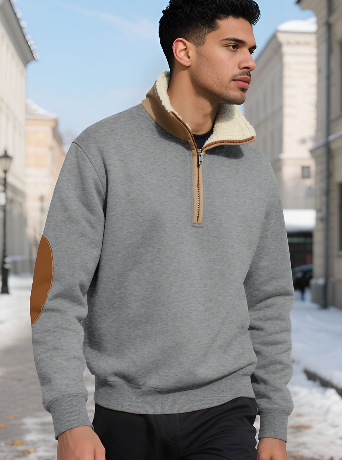 Men’s Fleece-Lined Quarter-Zip Pullover