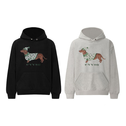 Dog-Printed Pullover Hoodie