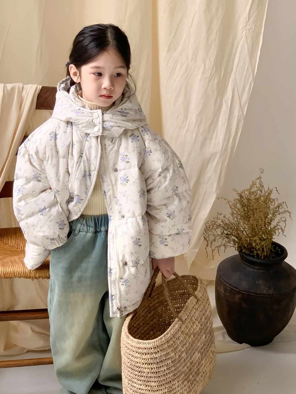 Girls' Hooded Puffer Jacket