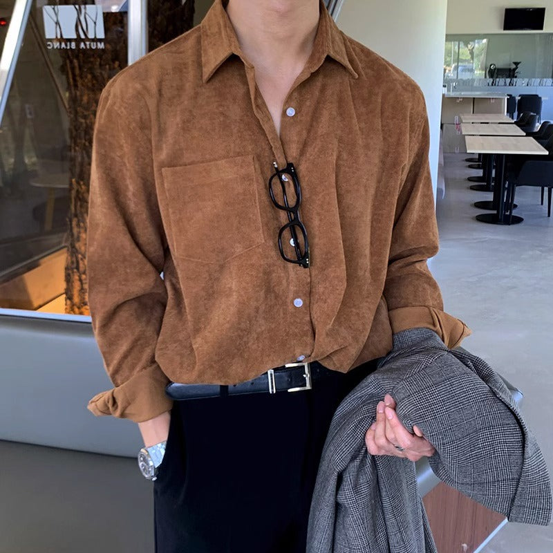 Corduroy Button-Up Shirt