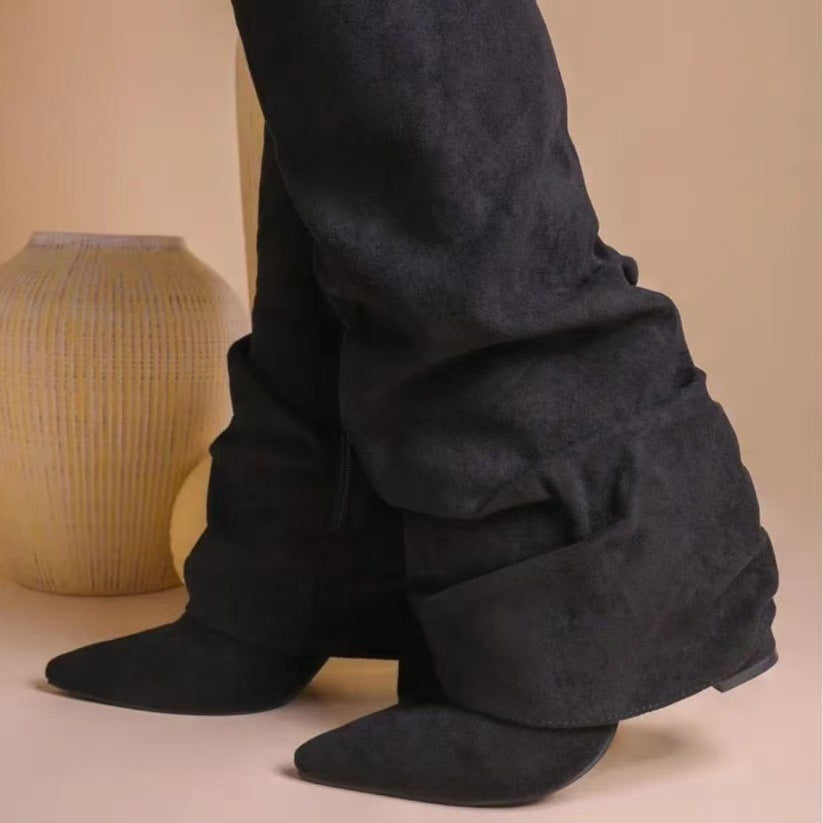 Buckle Slouch Boots
