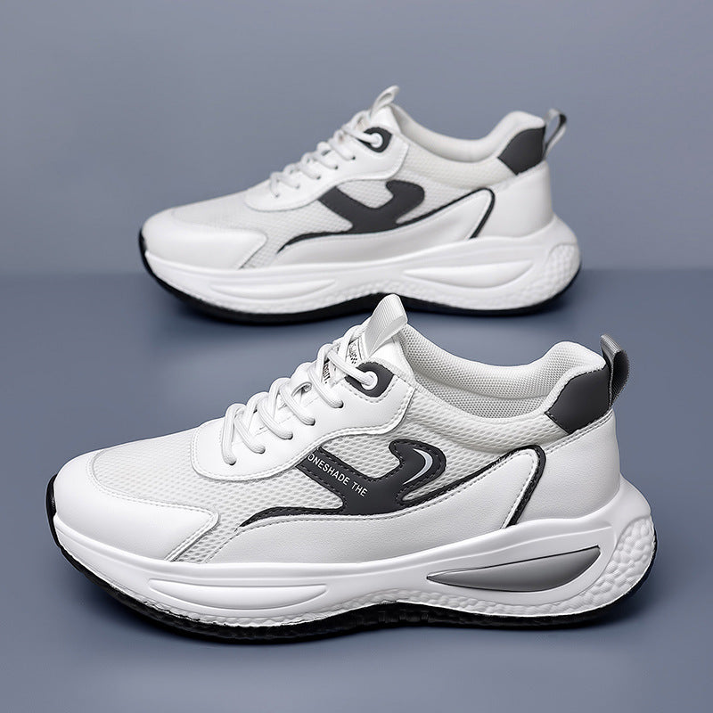 2024 Autumn New Men's Dad Shoes Fashion Climax with Youth Sneakers Comfortable and Lightweight White Shoes