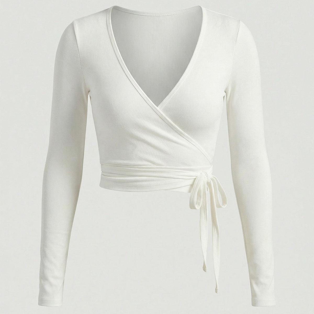 Lace-Up Long-Sleeve Yoga Top