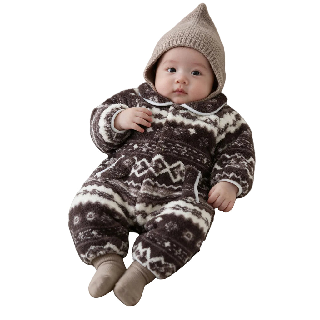 Fleece-Lined Baby Winter Jumpsuit