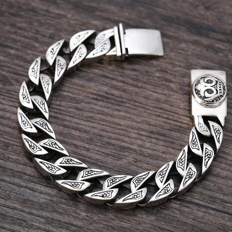 Vintage Crown Emblem Curb Bracelet