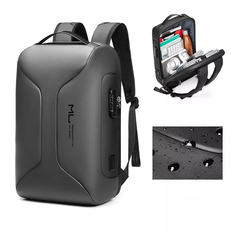 Sleek Tech Shell Backpack