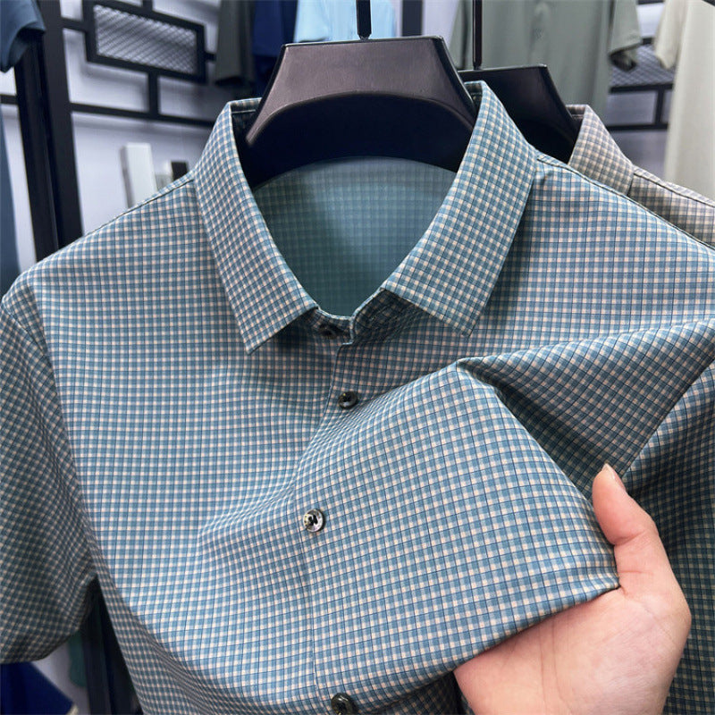 Plaid Casual Short-Sleeve Shirt