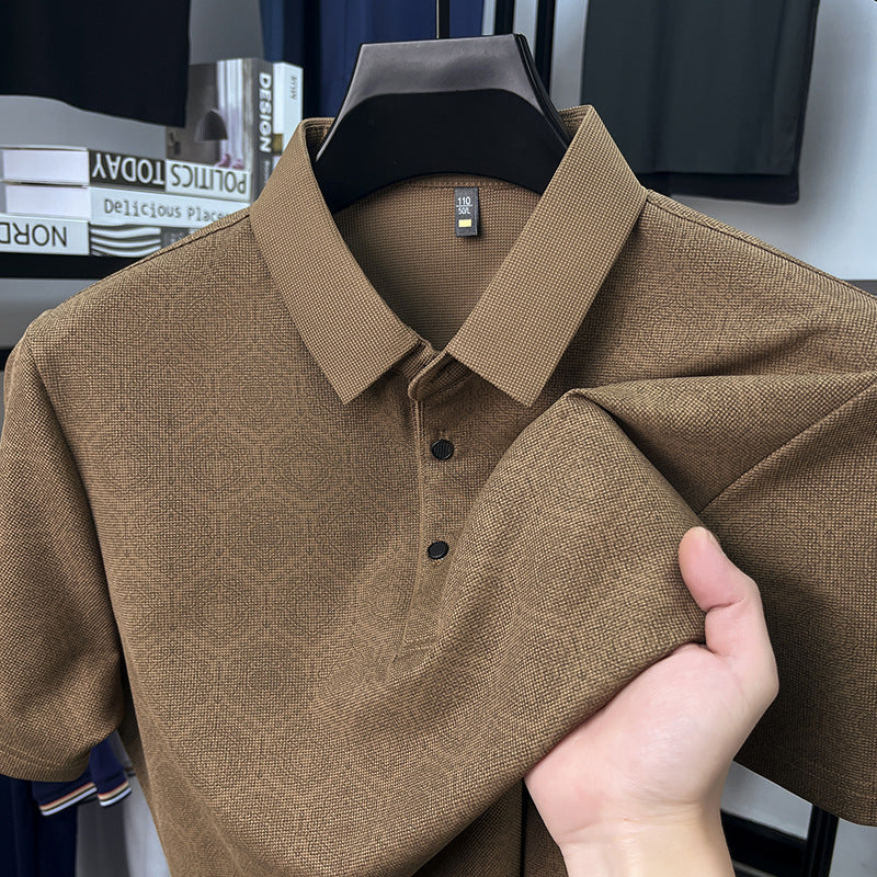 High elasticity ice silk blend polo