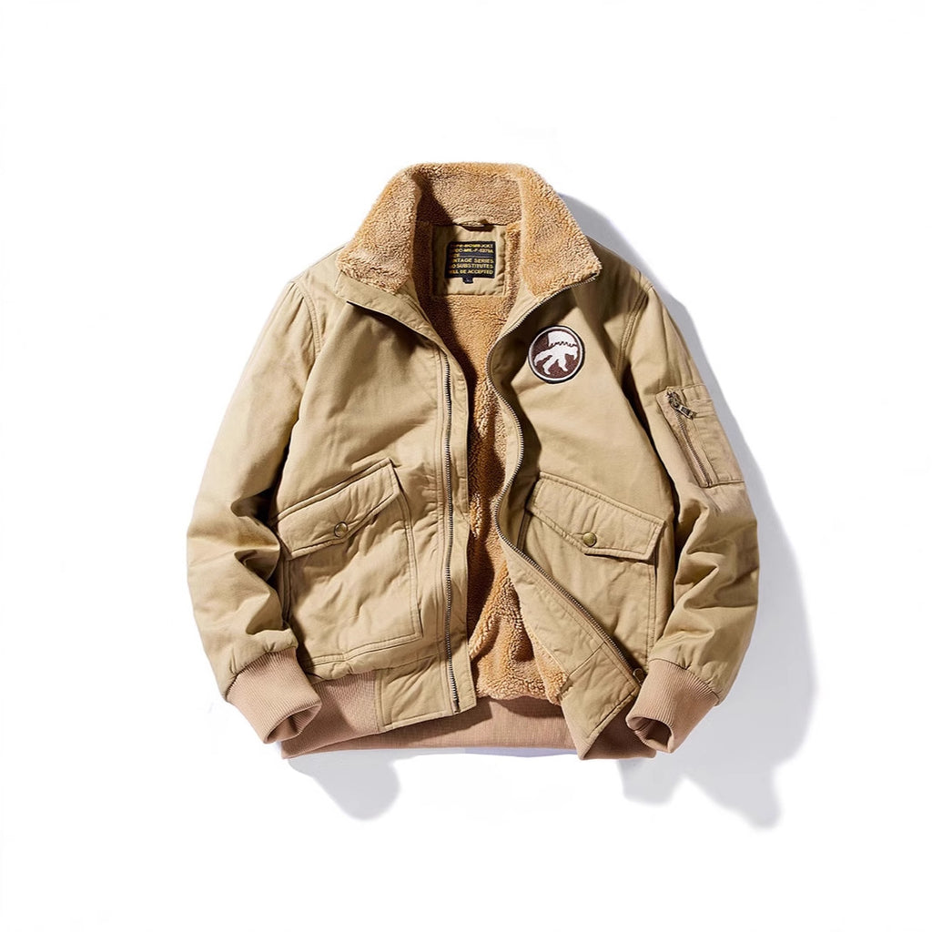 Men's Fleece-Lined Bomber Jacket