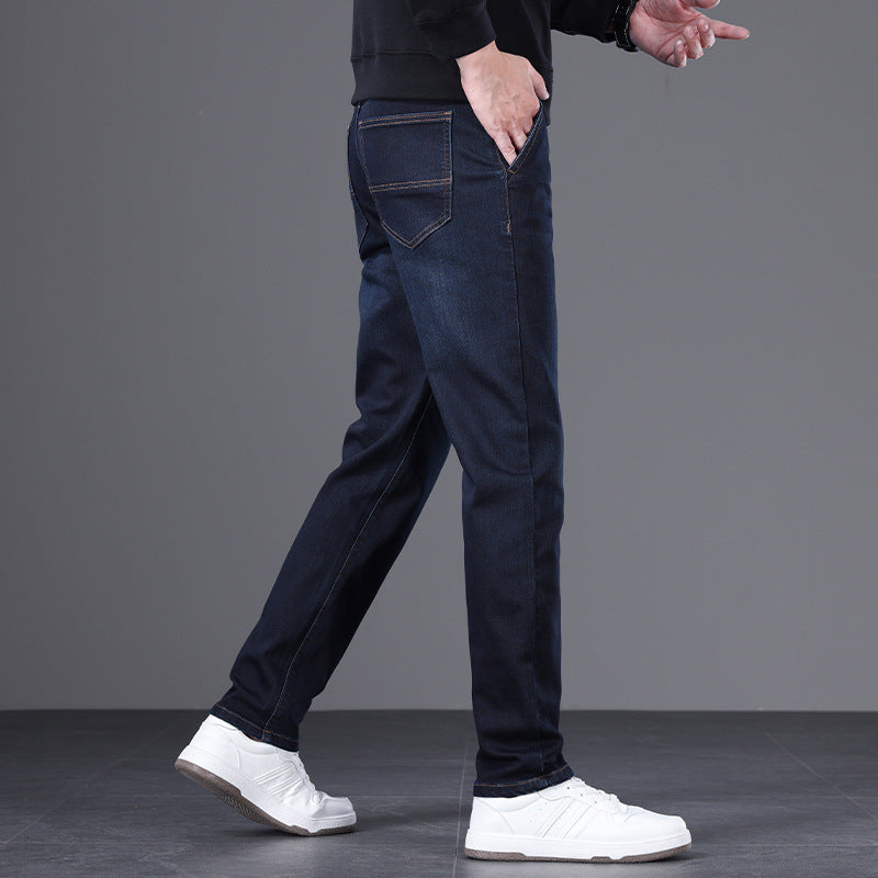 Premium Cotton-Stretch Straight Leg Jeans