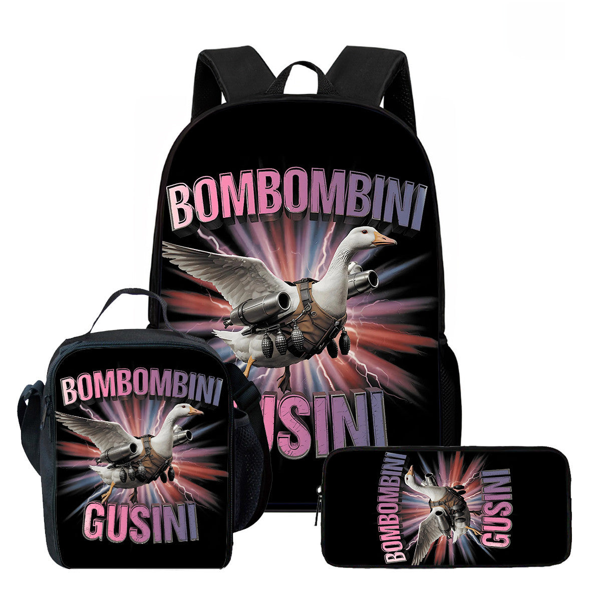 Viral brainrot Backpack Set