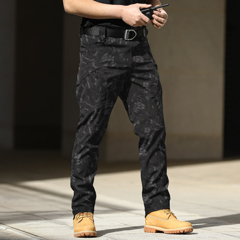 Cross-border outdoor archon tactical pants stretch fabric city special service pants military fan multi-pocket cargo pants composite fabric