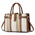 Striped Belted Tote Bag