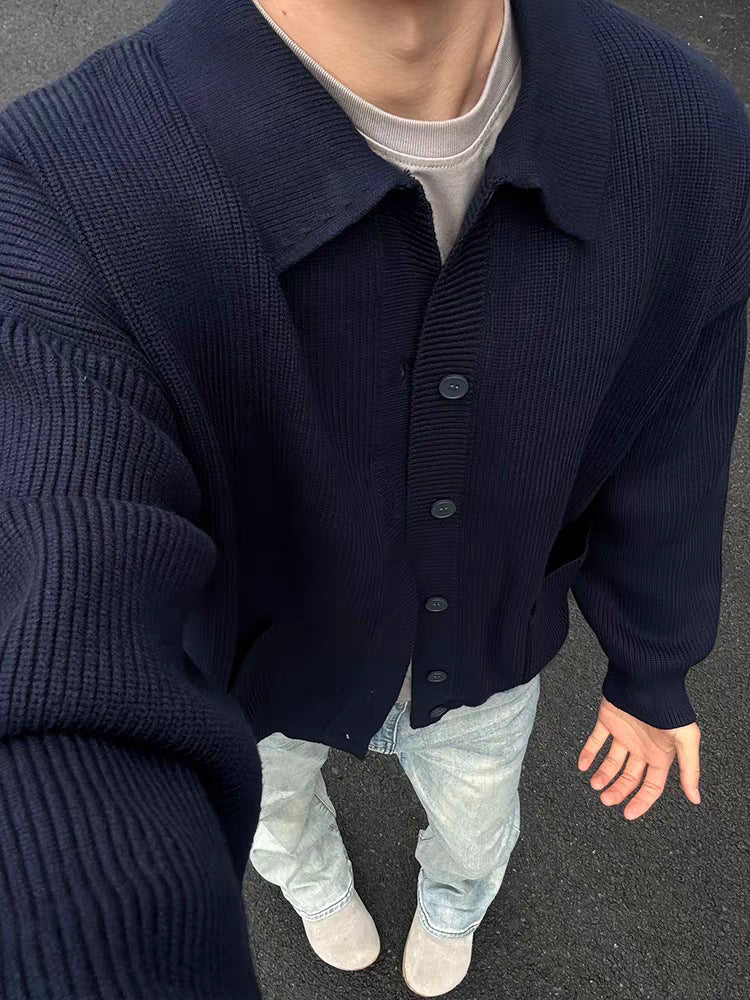 Knit Collared Cardigan Jacket