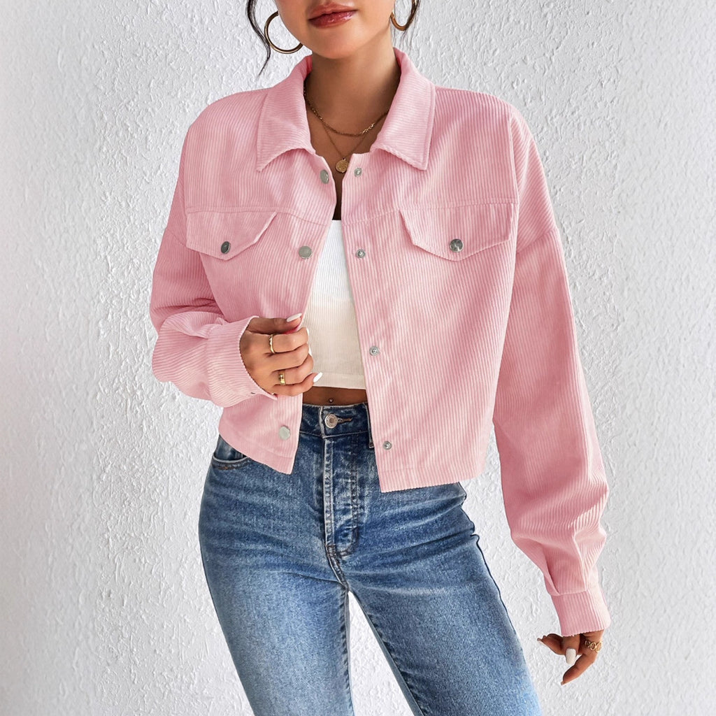 Corduroy Crop Utility Jacket