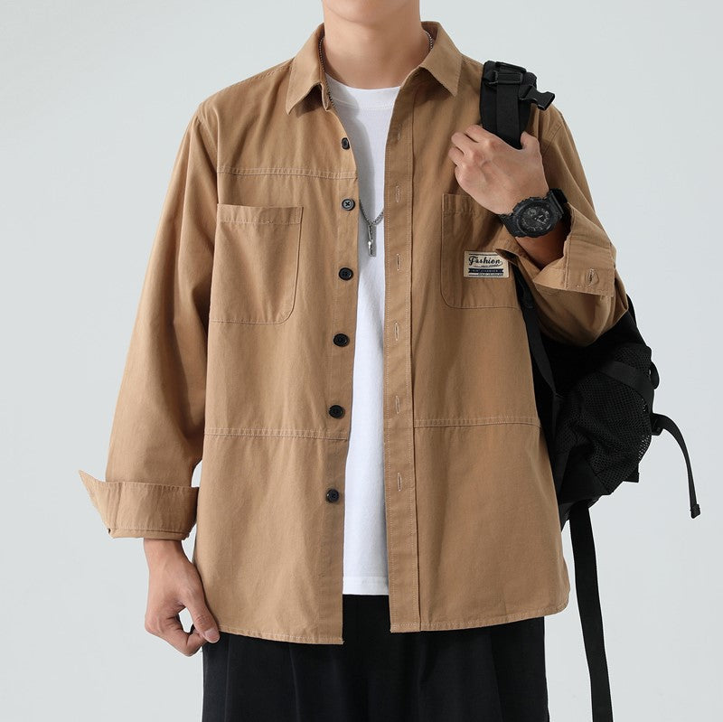 Men's Pure Cotton Utility Shirt Jacket