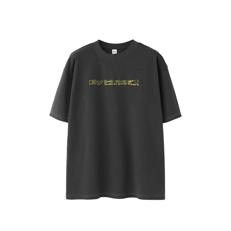 Embroidered Drop-Shoulder Tee