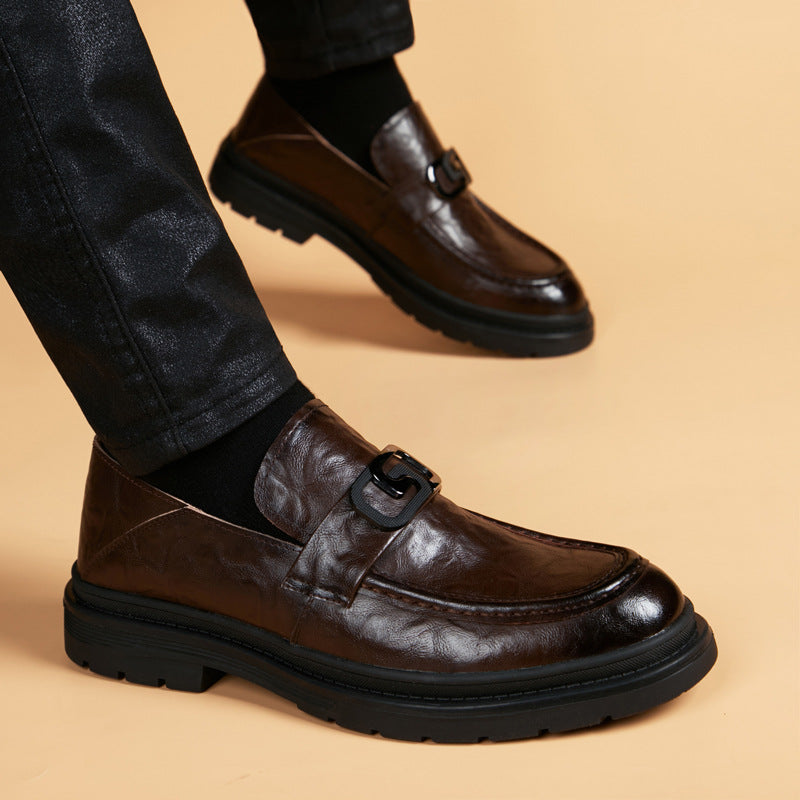 Men's Leather Slip-On Shoes