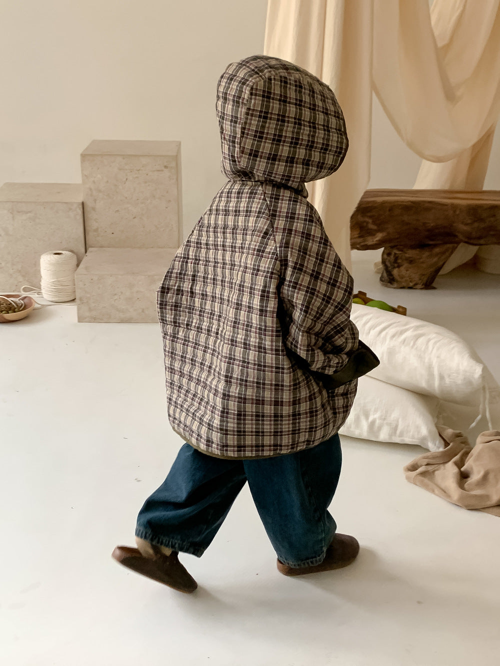 Kids' Plaid Padded Jacket