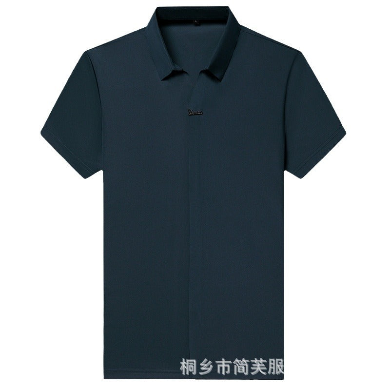 Men's Lapels Seamless Scissor Collar Loose Stretch POLO