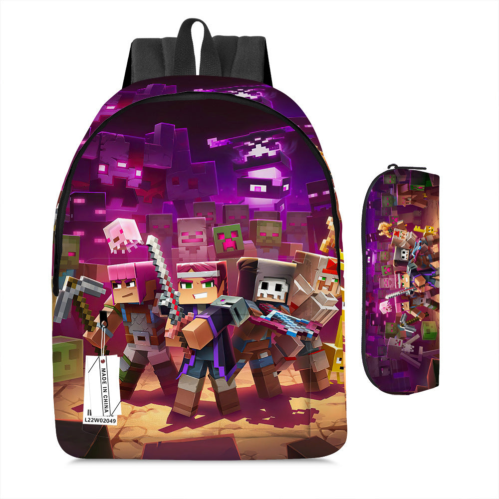 Pixel Game Backpack Set