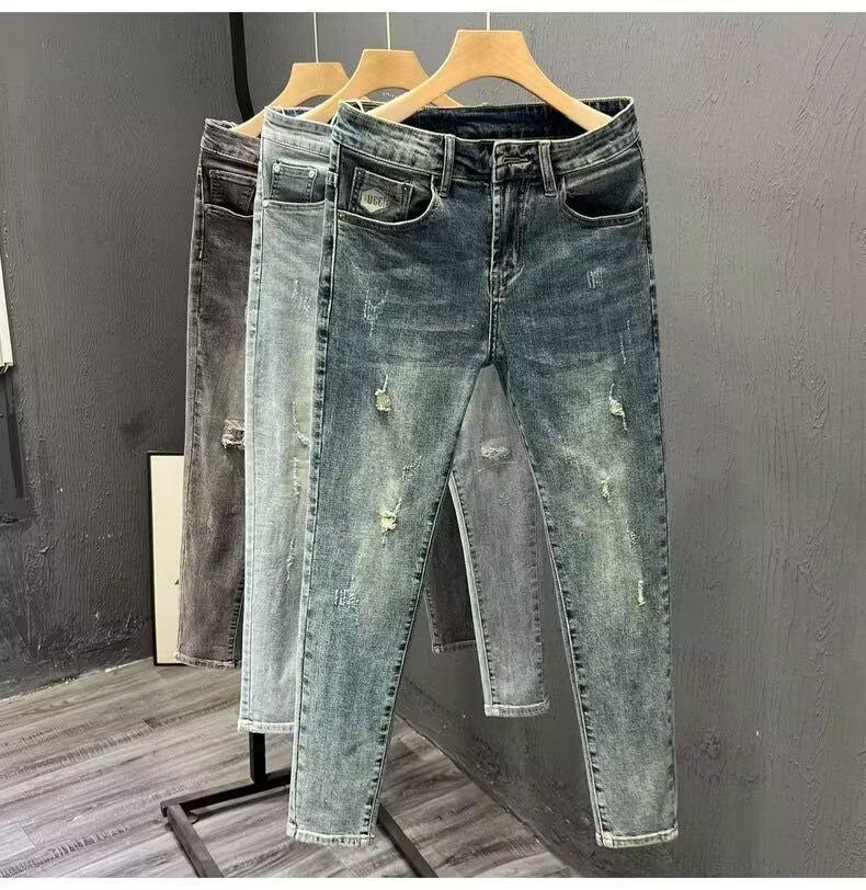 Slim-Fit Distressed Jeans
