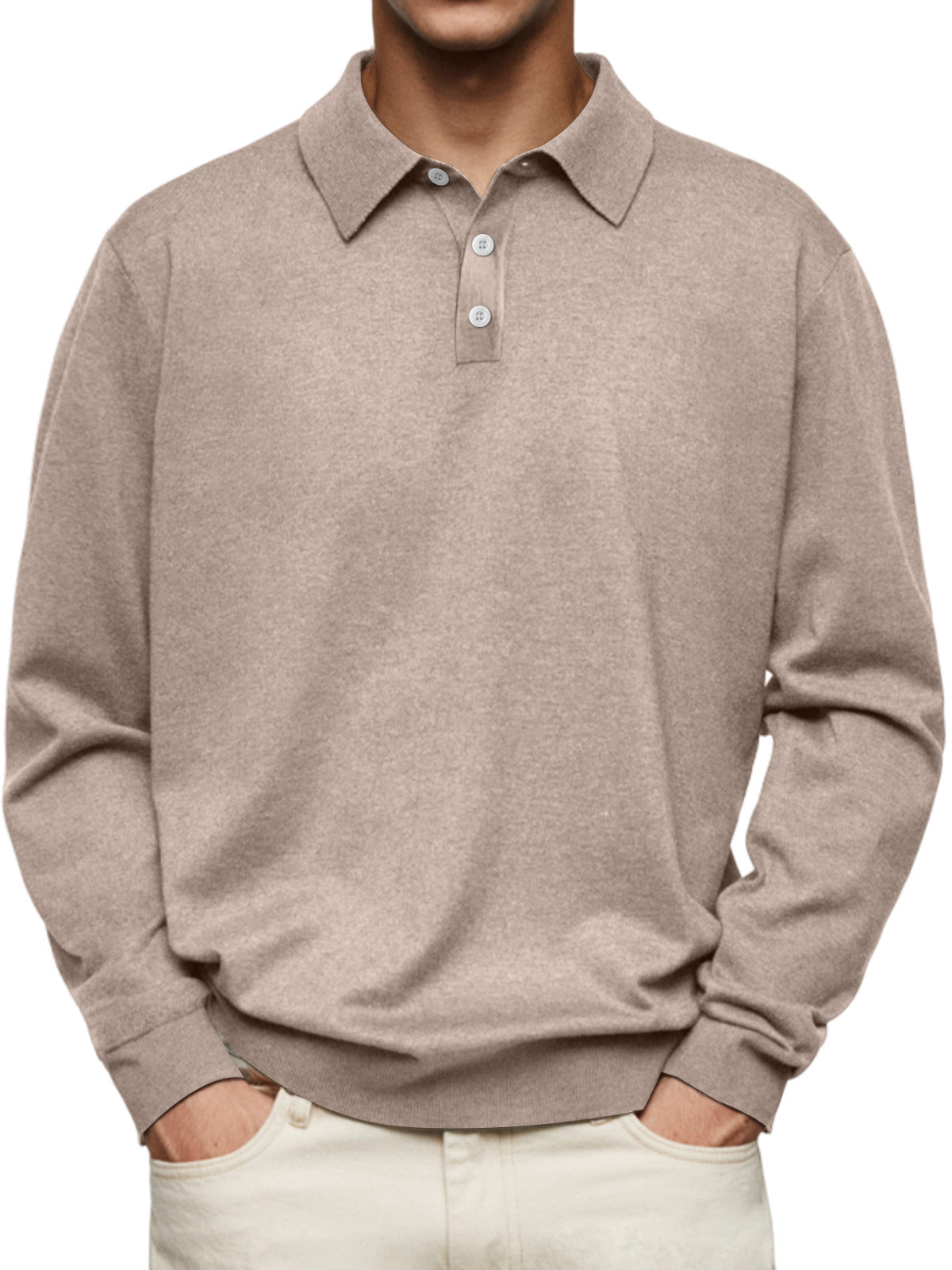 Long Sleeve Knit Polo