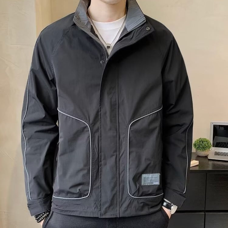Lined-Collar Jacket
