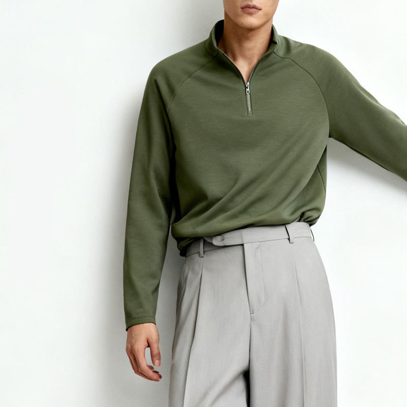 Versatile Zip-Neck Sweatshirt