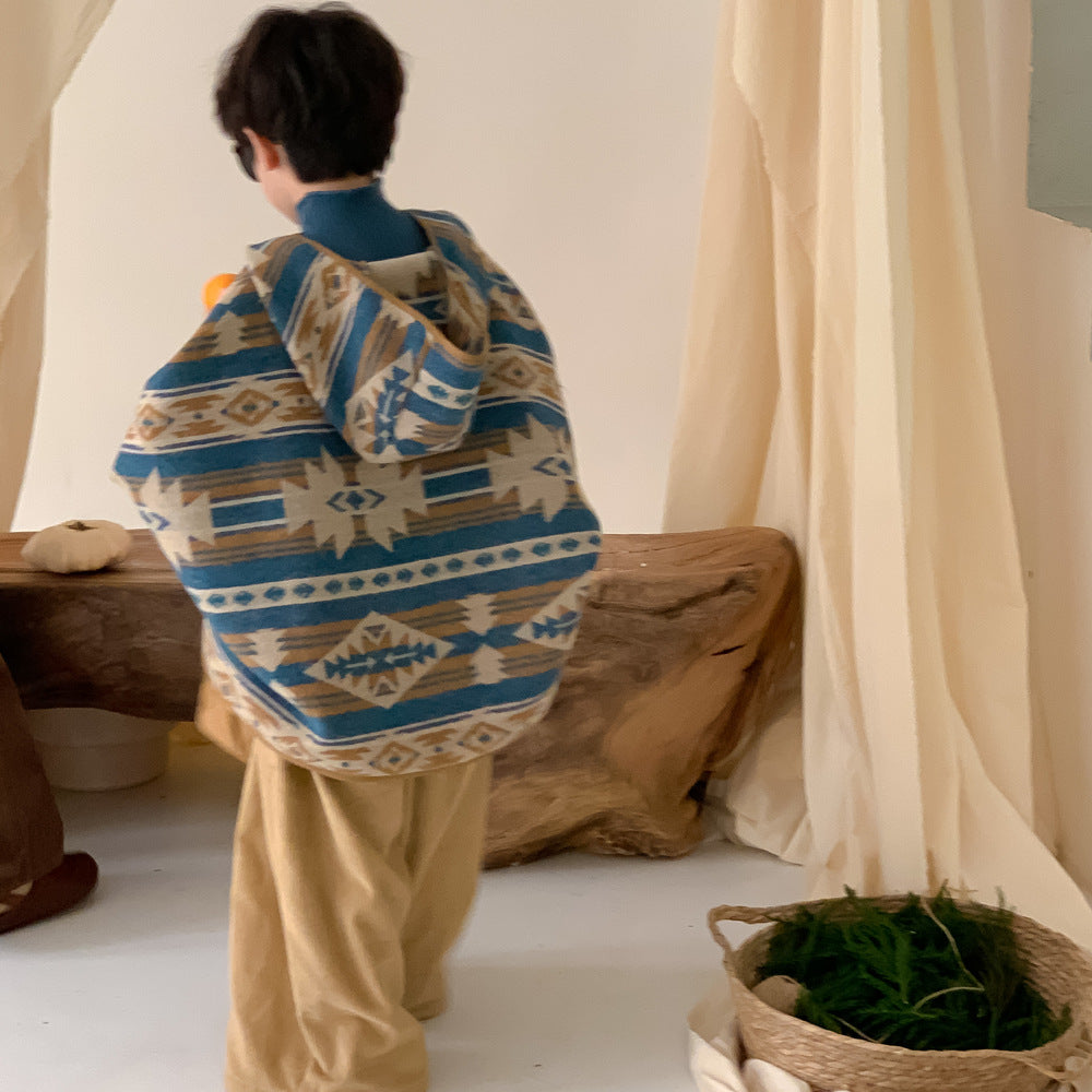Kids' Colorful Hooded Cape