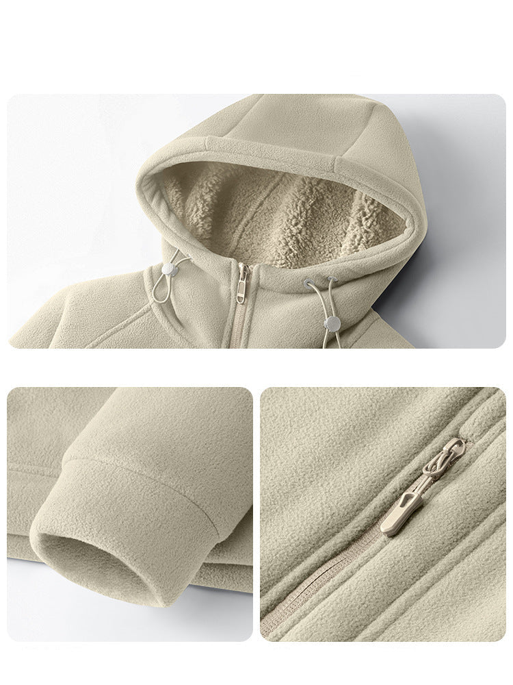 Fleece-Lined Thermal Zip Hoodie