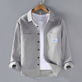 Casual Button-Up Utility Shirt — gray / L